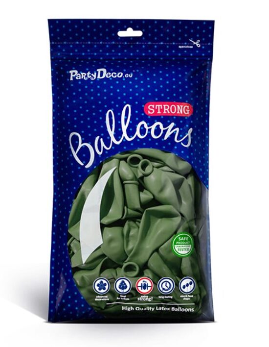 Balonu iepakojums, 50 gb., 30 cm, rozmarīna zaļā krāsa